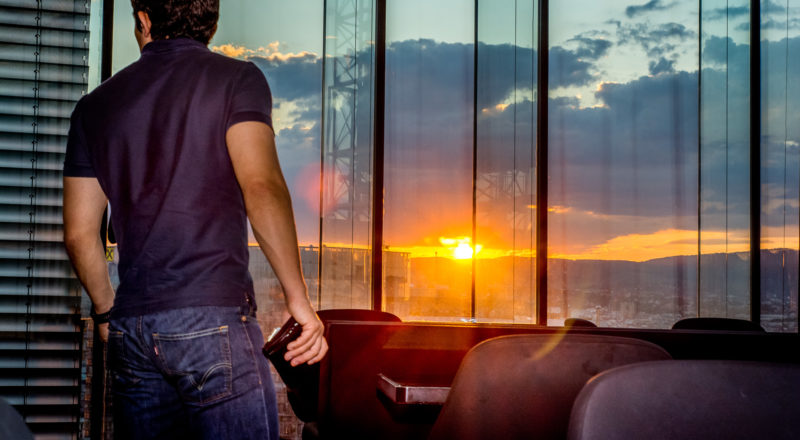 Sonnenuntergang, im "le Loft" Sofitel