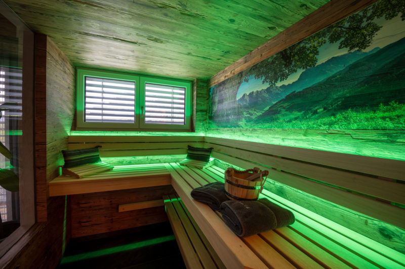 Holzdruck Sauna